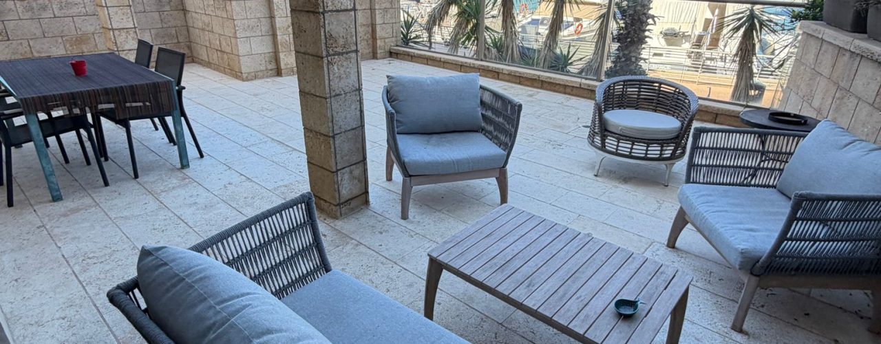 מרינה הרצליה דירת גן להשכרה